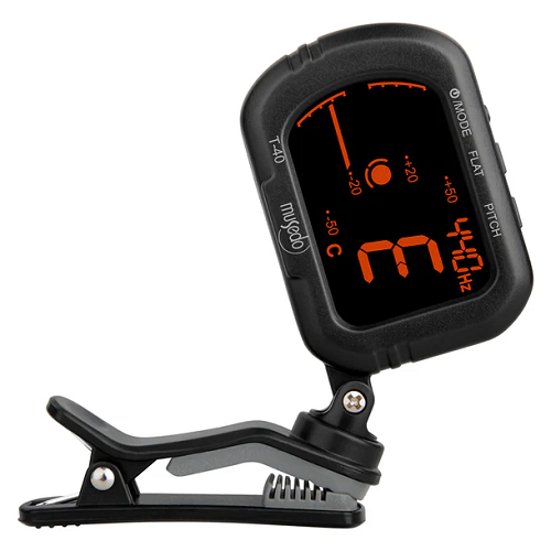 Musedo T-40 Clip-on Tuner for Guitar, Bass, Violin, and Ukulele